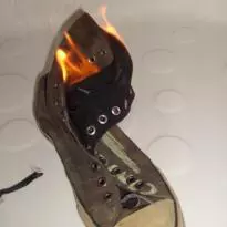 burning Converse Allstars